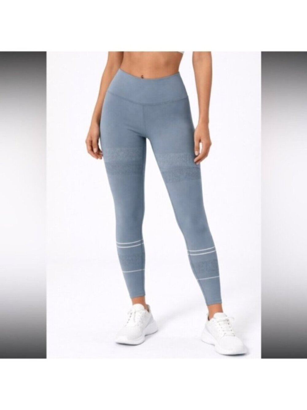 Lilybod Women's Blue & Gray Activate Full Length Leggings Size Small